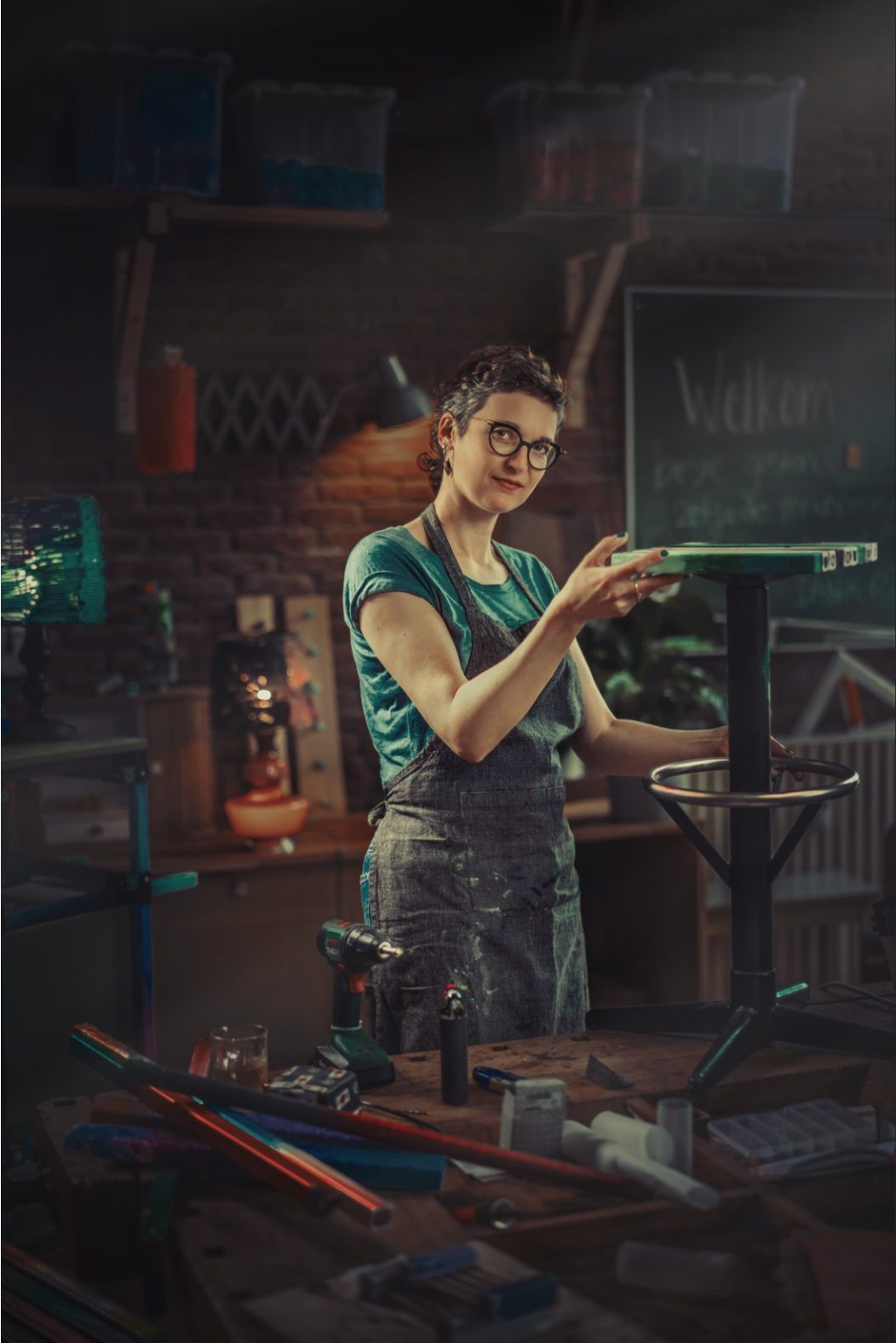 Portret · Greetje Mulder, Studio Loerijzer